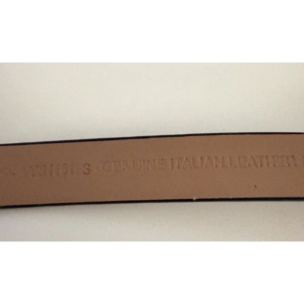 Via Spiga Italy Genuine Leather Snake Embossed  Skinny Beige Belt M